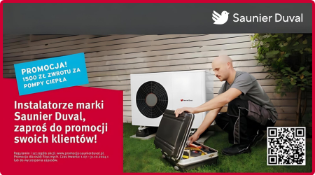 Promocja - 1500 zł za zakup pompy ciepła Saunier Duval!