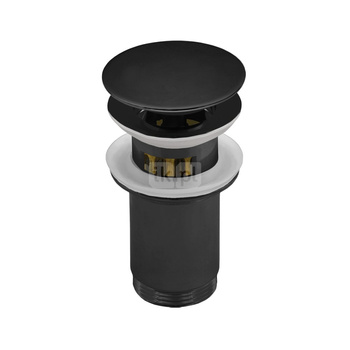 Zestaw odpływowy do umywalki PERFEXIM SPPMWK03OP czarny mat 2 3/4'', przycisk duży okrągły płaski