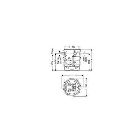 Moduł techniczny przepompowni Aqualift S XL Duo z szafka Comfort z pompą GTF 2600-S1 poj. 340l