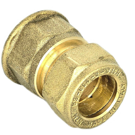 Złączka prosta skręcana QIK Do rur miedzianych, mosiądz, 1/2'' x 18 mm (GW x złącze skręcane)