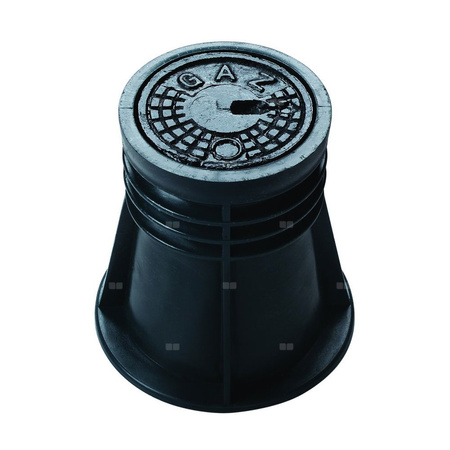 Skrzynka uliczna z tworzywa PEHD, okrągła, GAZ