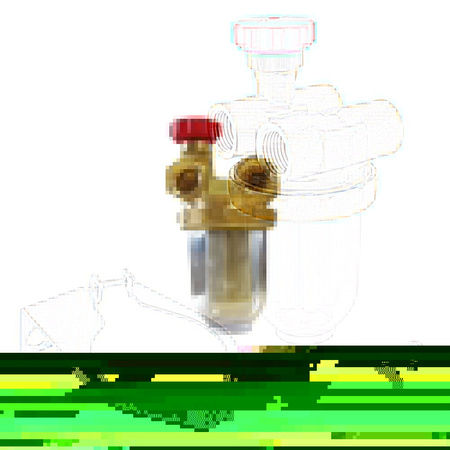 Filtr olejowy AFRISO Z 1/2 - 500 Si dwururowy fi 1/2'' x 1/2'' GW x GW, z wkładem plastikowym, maks. przepływ 310 l/h