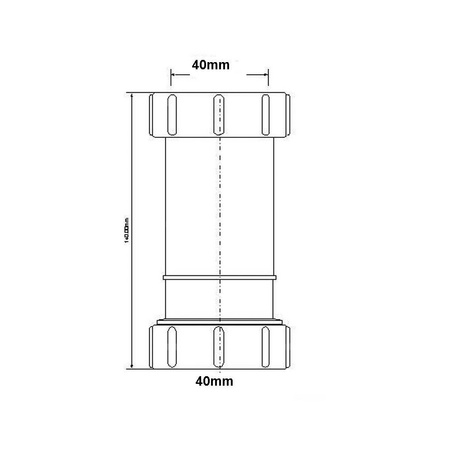 Złączka nakrętno-nakrętna 40mm