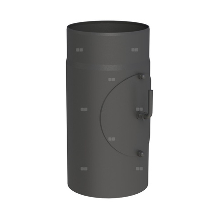 Rura dł. 300mm fi180mm z rewizją i klapą spalinową, kolor czarny
