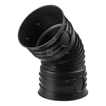 Kolano 90' MAGNAPLAST MAGNACOR MCB, PP (czarny), DN 250 (wz x ww), do kanalizacji