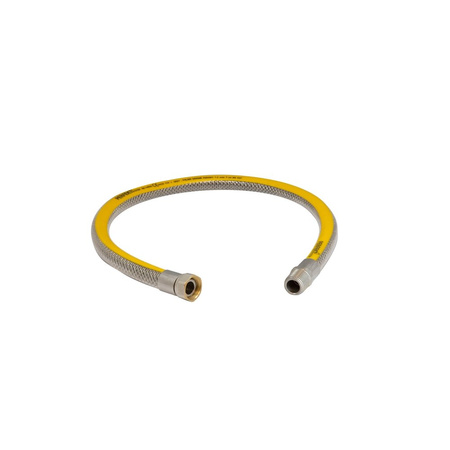 Wąż do gazu PERFEXIM PHA-251/2 ze złączem gwintowanym DN 12 Gwint wewnętrzny x Gwint zewnętrzny 750 mm, oplot: PCV