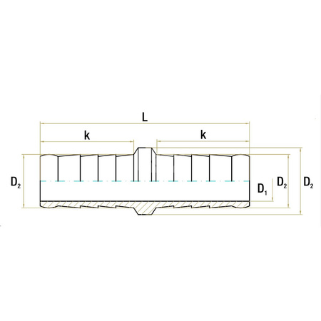 Złącze dwójnik proste RUMET zaciskowe Mosiądz niklowany 10 mm