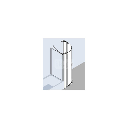 Kermi Kab. ćwierć. Raya P50 1000x 2000 970-1000 SIMG ESG Clean