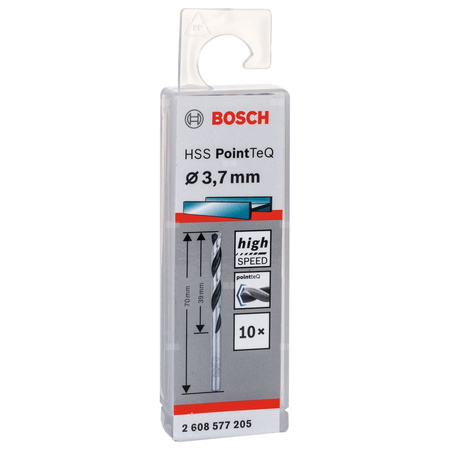 WIERT. HSS POINTTEQ  3.7MM 10PC