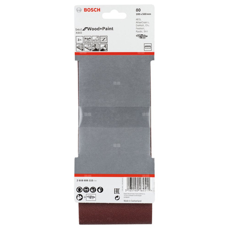 PAS BEZK. 100X560 BEST F/WOOD P80