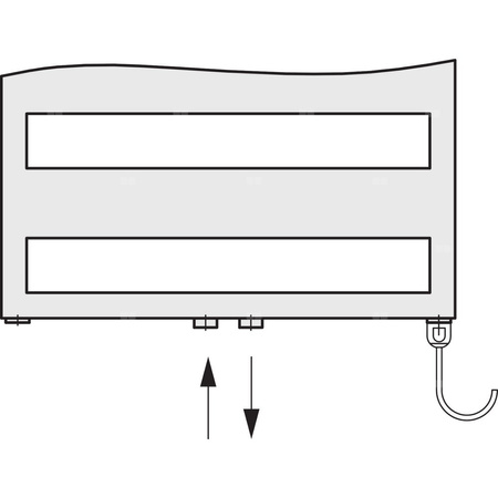 Grzejnik drabinkowy KERMI Casteo BH, wym. 1259 x 600 mm, kolor srebrny, moc 638W