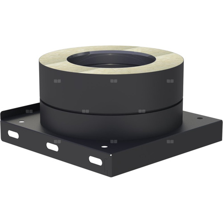 Płyta fundamentowa fi 180mm z odpływem skroplin w dół (nypel 1/2") lakierowana na czarno w dół (nypel 1/2") lakierowana na czarno