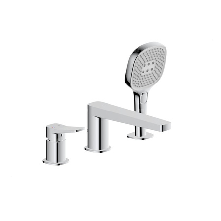 Bateria Malaga, wannowa, 3-otworowa stojąca, chrom