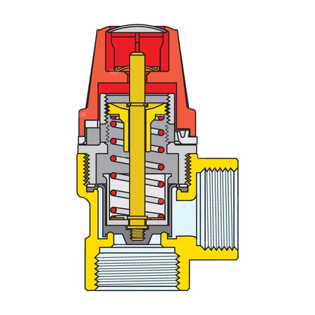 Zawór przelewowy CALEFFI 311 mosiądz 3,5 bar GW 1/2''