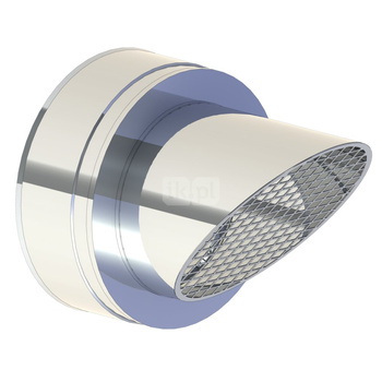 Zakończenie komina ścięte z siatką fi130