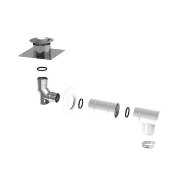 Pakiet powietrzno-spalinowy w szacht komina fi60/100mm (Kotły Beretta, CIAO GREEN, MYNUTE GREEN, EXCLUSIVE GREEN, MYNUTE BOILER GREEN, MYNUTE BOILER GREEN HE, QUADRA GREEN 25, CONICA GREEN 25, 15S, 25S, KOMPAKT GREEN 25, 16S, 25S, 35S, EXCLUSIVE GREEN HE