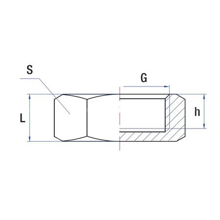 Zaślepka RUMET nakrętna Mosiądz 6/4''
