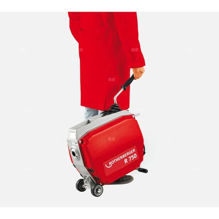 R750 Maszyna do czyszczenia rur z wężem prowadzącym