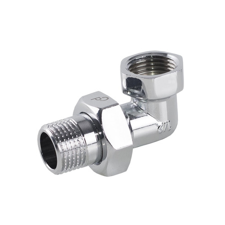 Śrubunek kątowy o-ring PERFEXIM 1048CH, mosiądz (chrom), 1/2'' (GW x GZ), PN16 bar