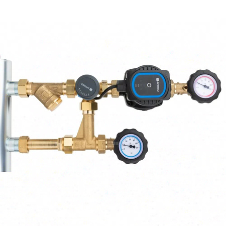 Grupa pompowa AFRISO BPS 966 AP GZ x GW 1'' x 3/4'', z zaworem mieszającym, z pompą obiegową AFRISO APH 160 15-7/130 mm