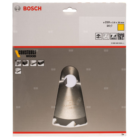 Tarcza pilarska Construct Wood PIŁA TARCZ.-H CONS W. 210X2.8X30Z14
