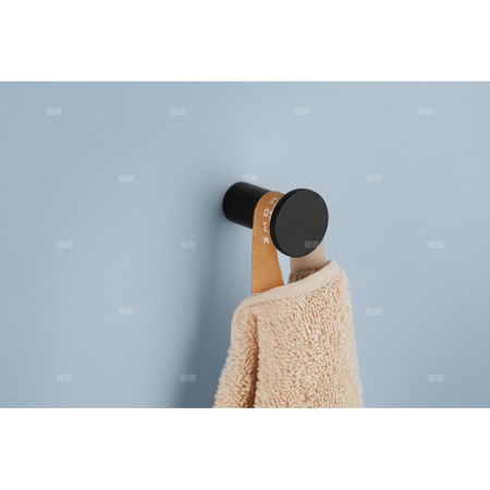 Wieszak łazienkowy punktowy, czarny