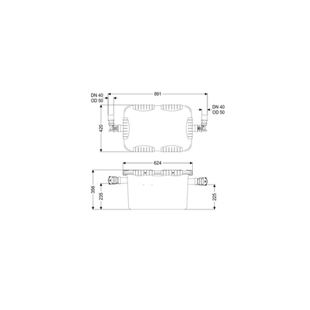Podzlewozmywakowy separator tłuszczu EasyClean free UnderSink NS 0,7