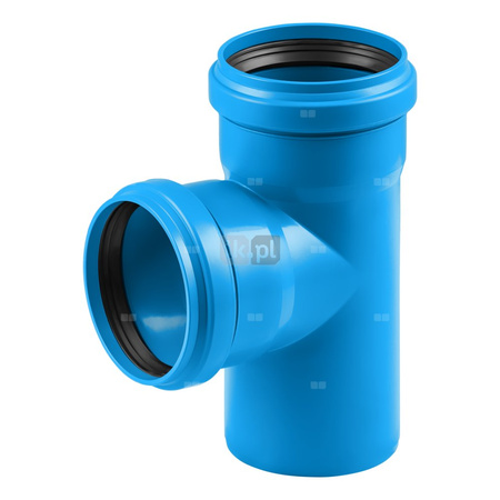 Trójnik MAGNAPLAST Ultra dB UDBEA 87' PP-m DN 75 (ww x ww x wz), kolor niebieski