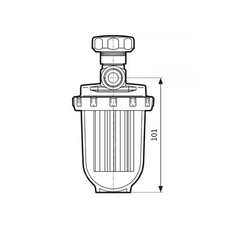 Filtr olejowy AFRISO V500St jednorurowy fi 3/8'' x 3/8'' GW x GZ, z wkładem stalowym, maks. przepływ 320 l/h