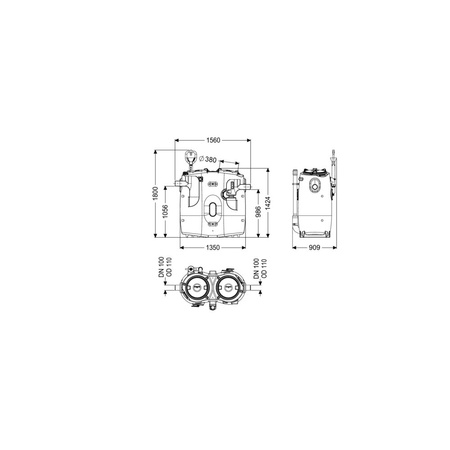 Separatory tłuszczu EasyClean free Basic Direct NS 2 Prawy, z okienkiem wziernikowym i urządzeniem do napełniania