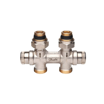 RLV-KDV 15, prosty - Zestaw przyłączeniowy do grzejników dolnozasilanych niezależny od zmian ciśnienia