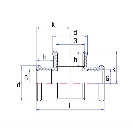 Złącze trójnik RUMET Mosiądz 1'' (GW)