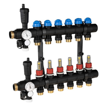 Rozdzielacz do ogrzewania podłogowego AFRISO ProCalida EF1 6-obieg. poliamid GZ 1'' x euroconus 3/4''