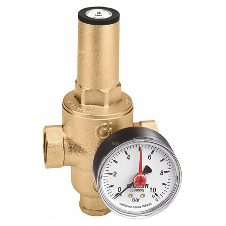 Regulator ciśnienia z wymiennym wkładem z możliwością przyłączenia manometru 1/4" gwint wewnętrzny. Przyłącza z gwintem wewnętrz