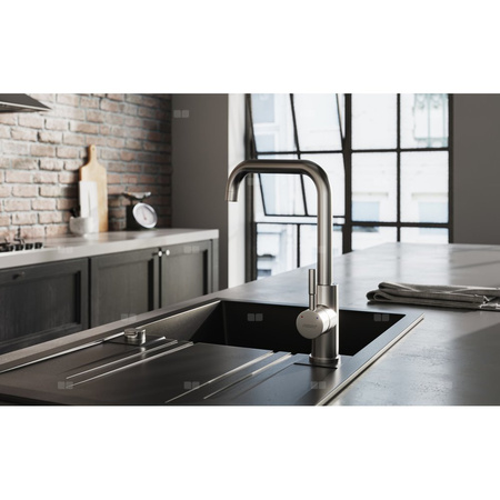 Bateria zlewozmywakowa stojąca FERRO CAMIRO INOX, kolor stal