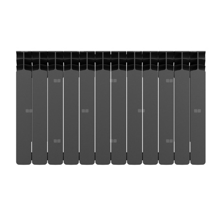 Grzejnik żeberkowy GAVIA 50 PLUS aluminium, podłączenie boczne 575 x 966 mm, kolor czarny, moc 1408 W