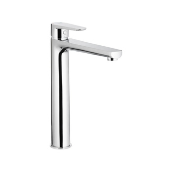 Bateria umywalkowa stojąca nablatowa KFA Armatura NEON click clack, chrom, montaż blat / otwór na baterię