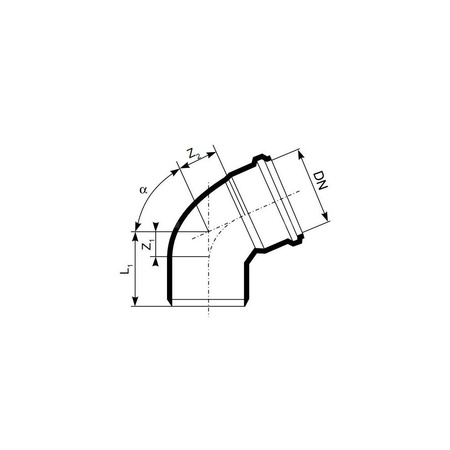 Kolano 67' MAGNAPLAST KG 2000 KGB, PP-md (zielony), DN 110 (wz x ww), do kanalizacji