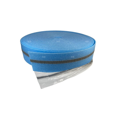 Taśma brzegowa KOTAR samoprzylepna plus 2 z zakładką i nacięciami/ Butyl Niebieska Grubość . 8mm x 150mm x 25 mb