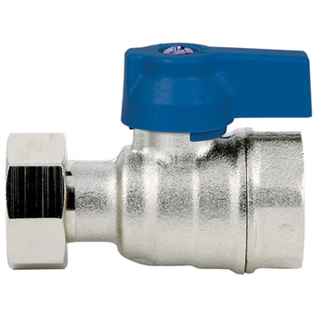 Zawór kulowy QIK 3/4'' GW prosty, uchwyt: rączka (niebieska)