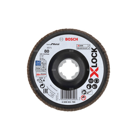 Tarcza listkowa FLAP DISC X-LOCK,BFM,125,G80