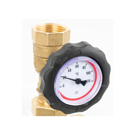 Grupa ochrony powrotu kotła BTA 110 AP z zaworem temperaturowym ATV, 3x GW G1'', 55 st. C, Kvs 6, AFRISO APH 15-7/130