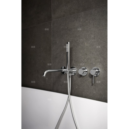 MOZA CHROM zestaw wannowy podtynkowy z baterią 3-otworową 2-funkcyjną