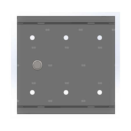 Skrzynka gazowa 250x250 wnękowa, stalowa, RAL 7037 popiel