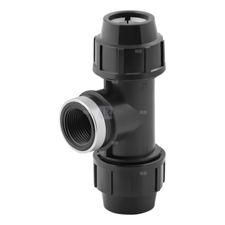 Trójnik skręcany z gwintem wewnętrznym do rur PE PN16 40 mm x 1 1/2