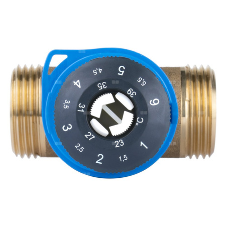 Zawór regulacyjny termostatyczny do wody ciepłej AFRISO ATM 561 mosiądz GZ 1'', DN 20, zakres temp. 20-43'C, Kvs 2.5 m3/h, maksymalna temperatura 90'C, maksymane ciśnienie 10 bar