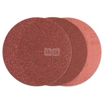 10-częściowy zestaw papierów ściernych do szlifierek kątowych i wiertarki D = 125 mm, K = 60 – 180, 10 szt.