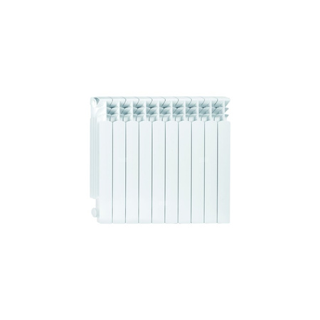 Grzejnik żeberkowy KFA Armatura G500F/10 aluminium, podłączenie boczne 572 x 805 mm, kolor biały (RAL 9010)