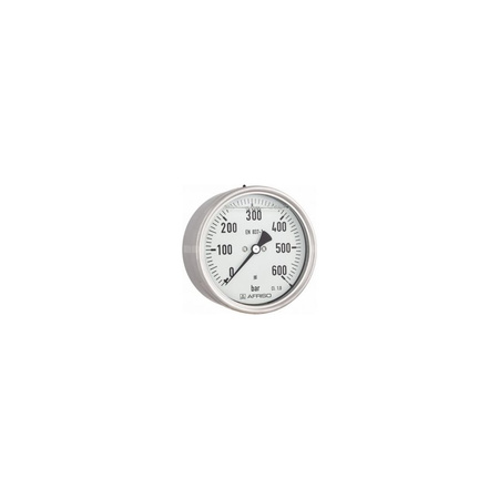 Manometr z rurką Bourdona AFRISO RF glicerynowy -1/15 bar G1/2B radialne fi 80 mm, kl. 1.6%