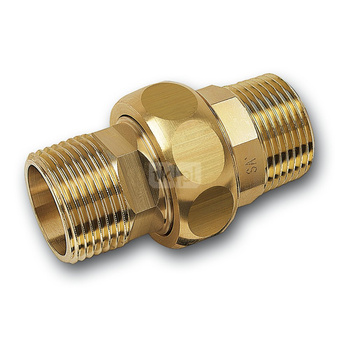 Śrubunek SANHA PURAFIT z uszczelką trzyczęściowy, miedź, 1 1/2'' (GZ)